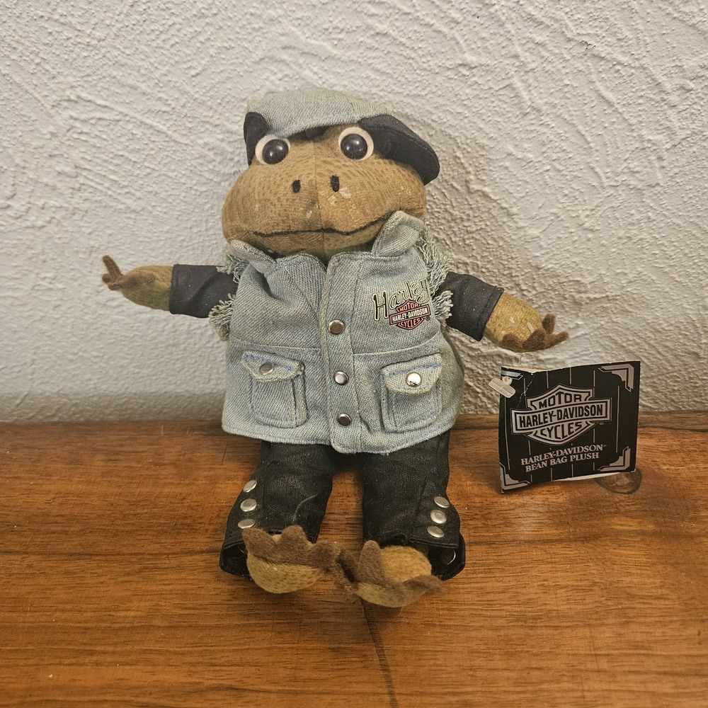 Vintage 1999 Harley-Davidson Revit The Frog Bean‎ Bag Plush Biker